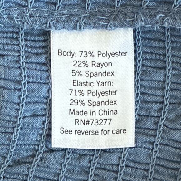 SO Women’s Crop Top Peasant Boho Solid Blue Long Sleeve Size L - Picture 6 of 6